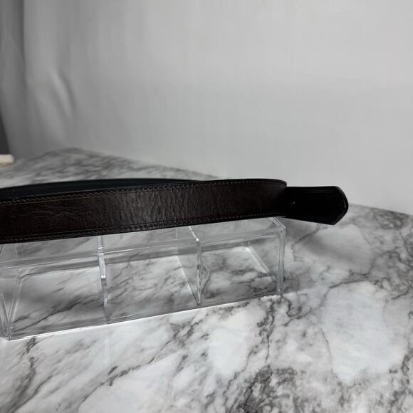 Columbia Black Brown Belt Mens Size 40 Dark Tone Metal Hardware - Picture 12 of 14